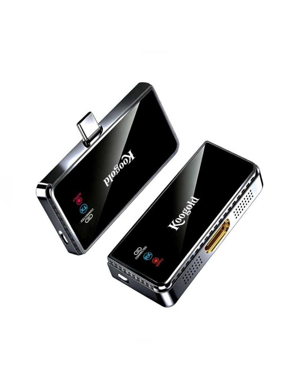 Wireless HDMI Transmitter and Receiver USB C,Elegant Solid Design, 4K Input 1080